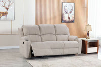 Thumbnail for Modern beige recliner sofa