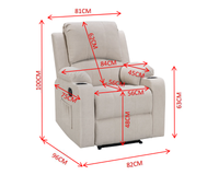 Thumbnail for NovaCloud Fabric 1 Seater Recliner Sofa