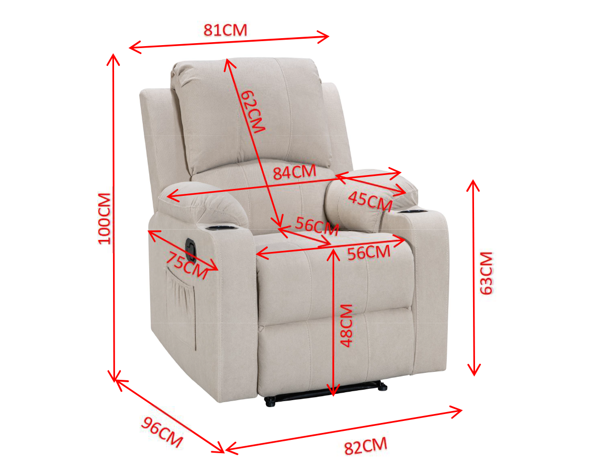 NovaCloud Recliner Sofa Set 3PCS