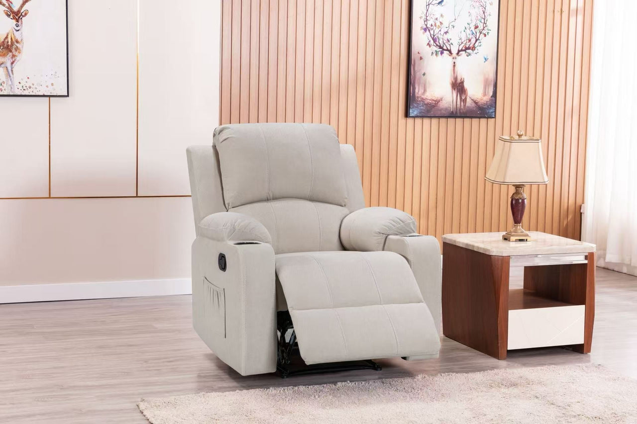 Modern beige recliner sofa