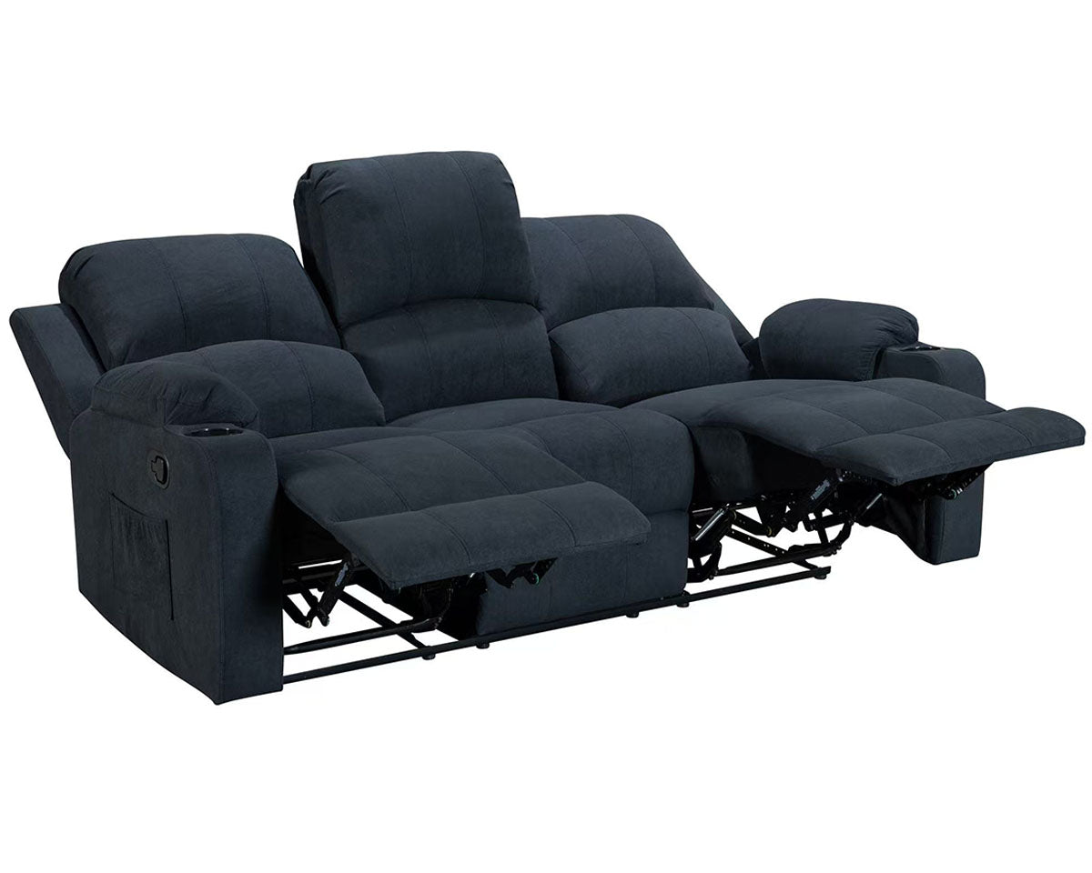 NovaCloud Fabric 3 Seater Recliner Sofa