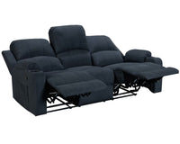 Thumbnail for NovaCloud Fabric 3 Seater Recliner Sofa