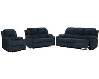 Thumbnail for NovaCloud Fabric 3 Seater Recliner Sofa