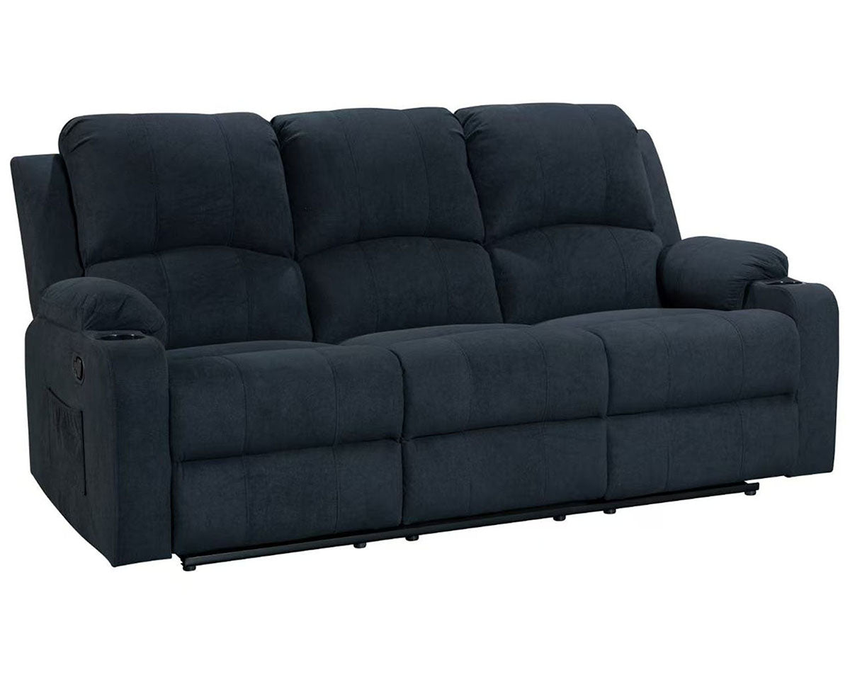 NovaCloud Fabric 3 Seater Recliner Sofa