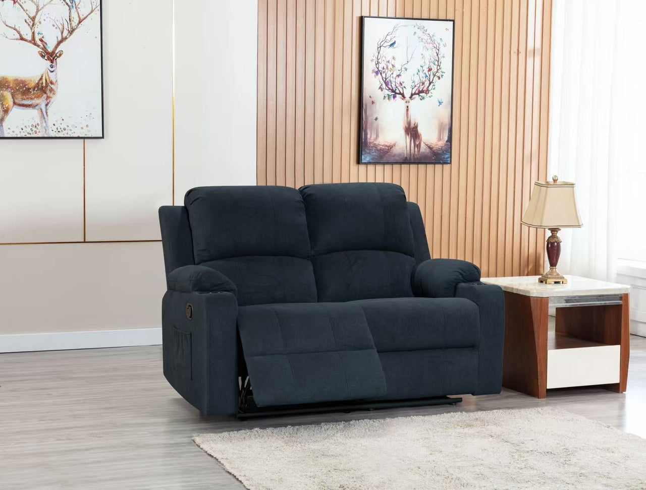 NovaCloud Fabric Recliner Sofa 2 Seater