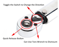 Thumbnail for Ratchet Torque Wrench dual scale measurement display