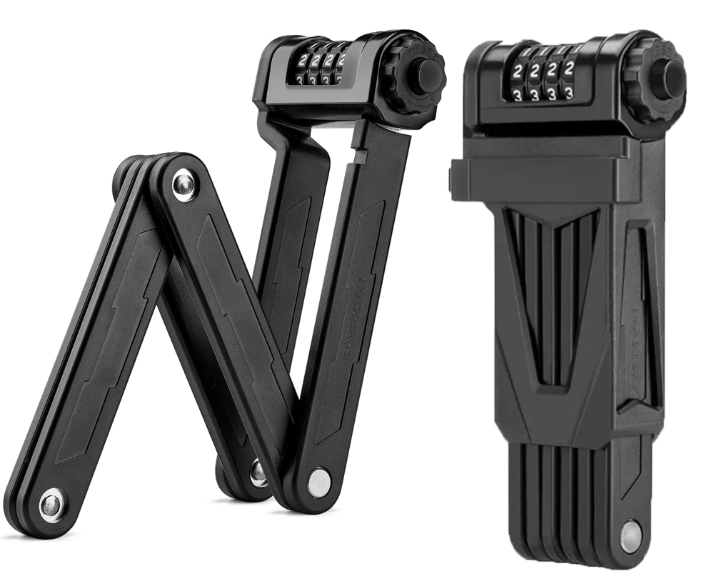 Secure folding lock for bicycles