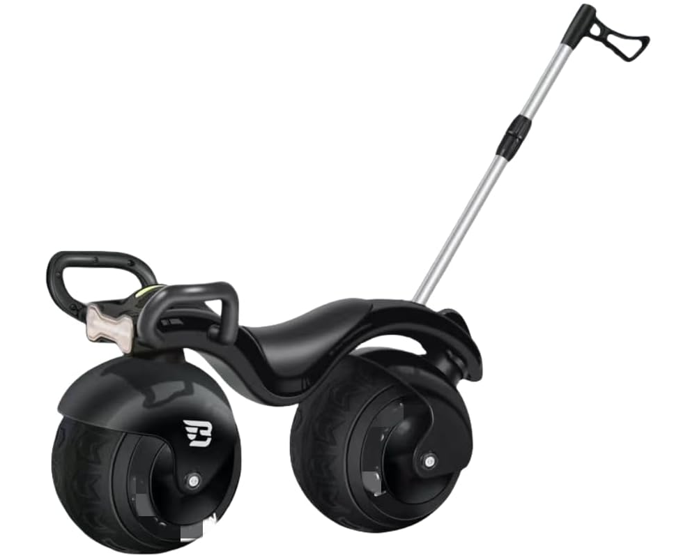 Ride-On Balance Bike with Music and Parent Push Bar