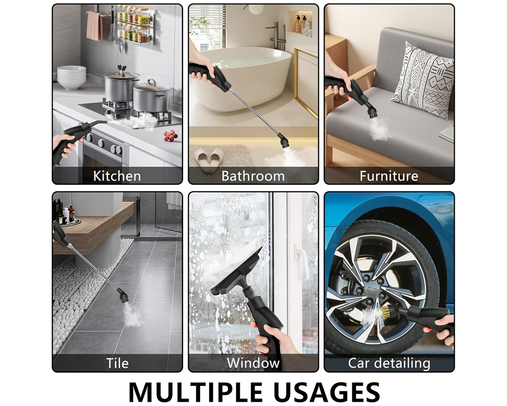 Handheld 2500W Steam Cleaner High Temperature Pressurized