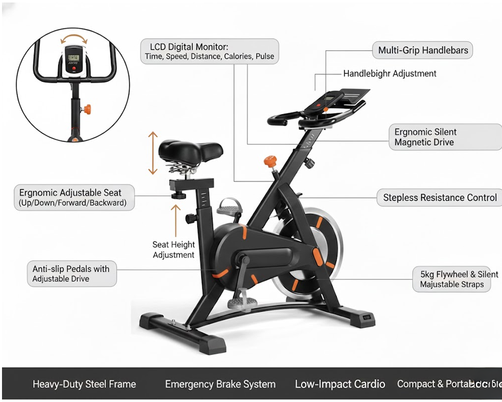 Indoor Fitness Bike 5kg Flywheel
