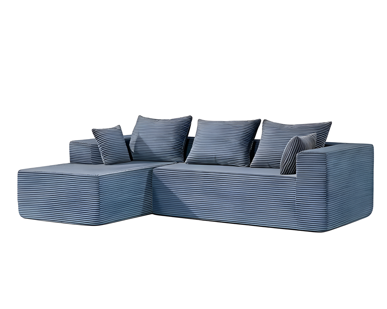 Modern Compressed L Shaped Sofa with Chaise