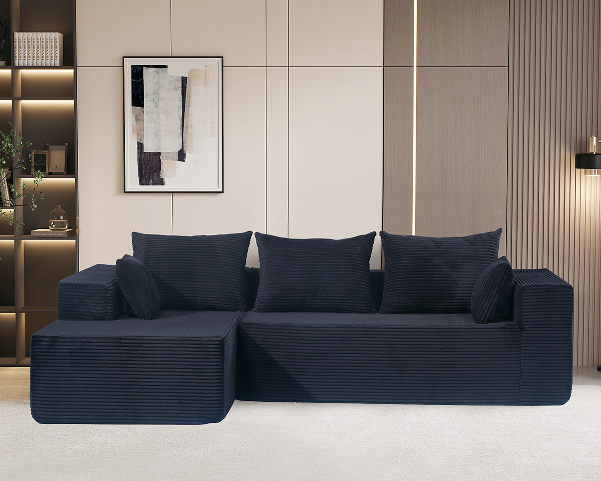 Modern Compressed Sofa with Chaise
