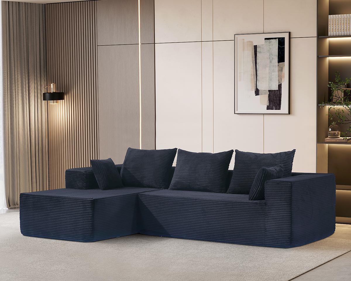 Modern Compressed Sofa with Chaise