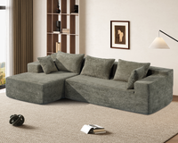 Thumbnail for Compressed L-Shape Modular Sofa with Chaise - Modern Space-Saving Lounge Sofa