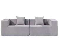 Thumbnail for Compressed Modular 2-Seater Sofa - Beige Space-Saving Lounge Sofa
