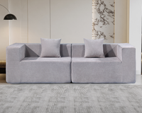 Thumbnail for Compressed Modular 2-Seater Sofa - Beige Space-Saving Lounge Sofa