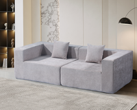 Thumbnail for Compressed Modular 2-Seater Sofa - Beige Space-Saving Lounge Sofa