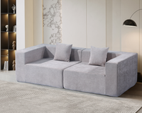 Thumbnail for Compressed Modular 2-Seater Sofa - Beige Space-Saving Lounge Sofa