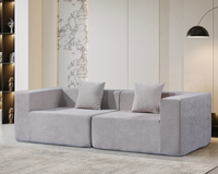 Thumbnail for Compressed Modular 2-Seater Sofa - Beige Space-Saving Lounge Sofa