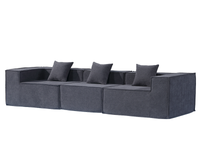 Thumbnail for Modern 3 Seater Modular Fabric Sofa Compressed Lounge Couch