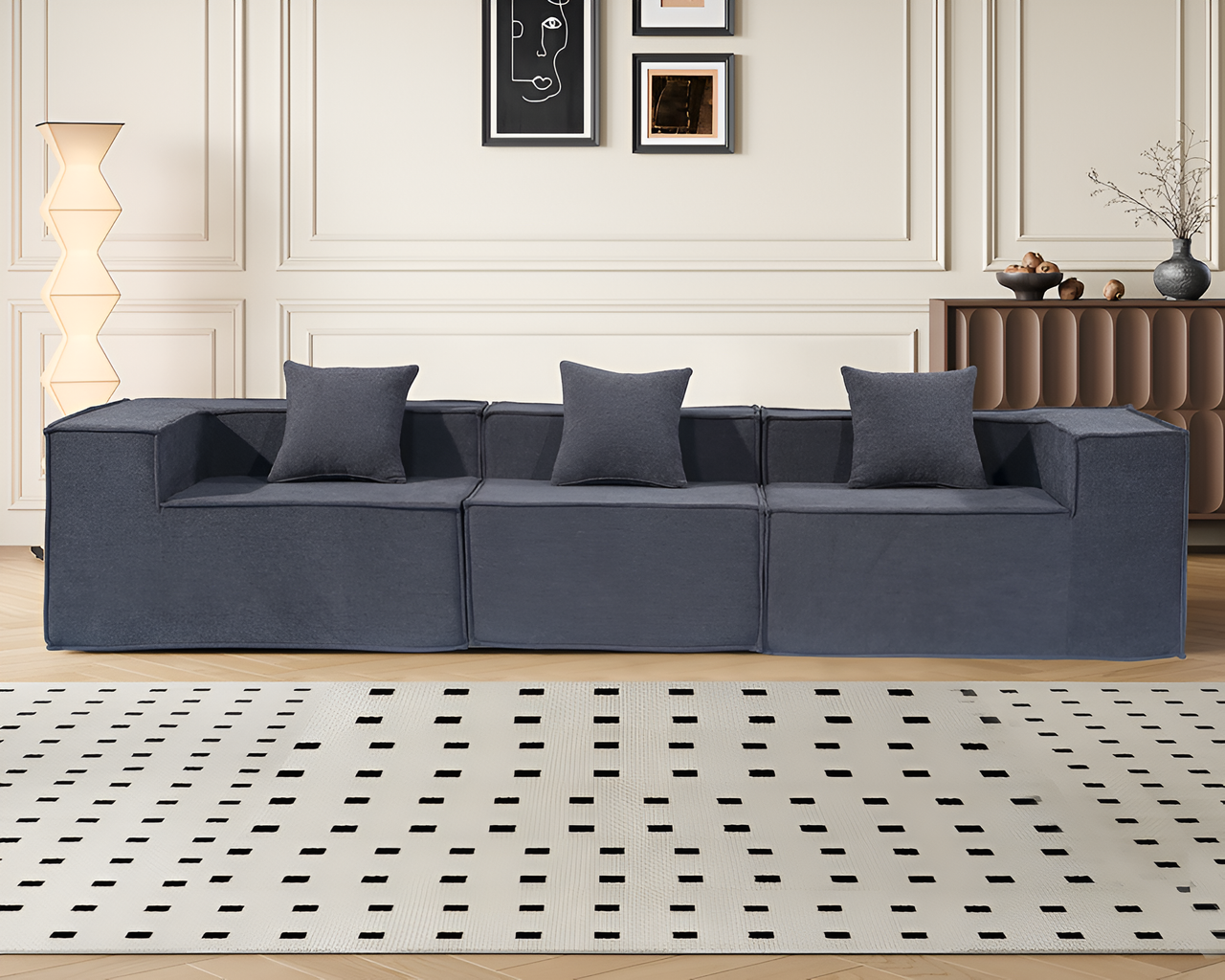 Modern 3 Seater Modular Sofa Set