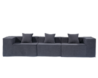 Thumbnail for Modern 3 Seater Modular Fabric Sofa Compressed Lounge Couch