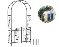 Thumbnail for Garden arch archway black iron front view