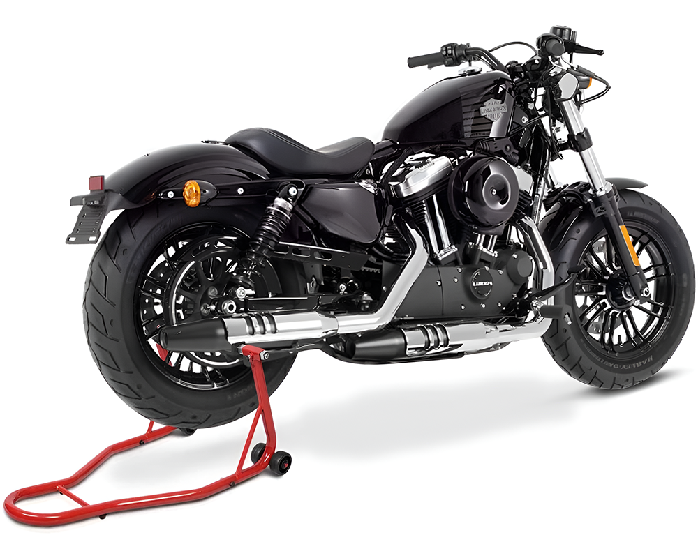 Paddock stand with four high-quality wheels