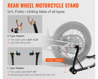 Thumbnail for Motorcycle paddock stand in workshop setting