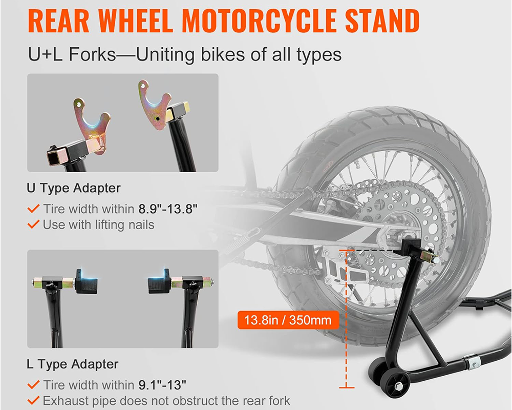 Paddock stand with reinforced limit clips