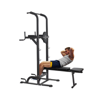 Thumbnail for Power Tower Dip Station – Heavy Duty Multi-Function Strength Training Tower