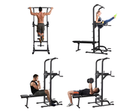 Thumbnail for Power Tower Dip Station Pull Up Bar for Home Gym