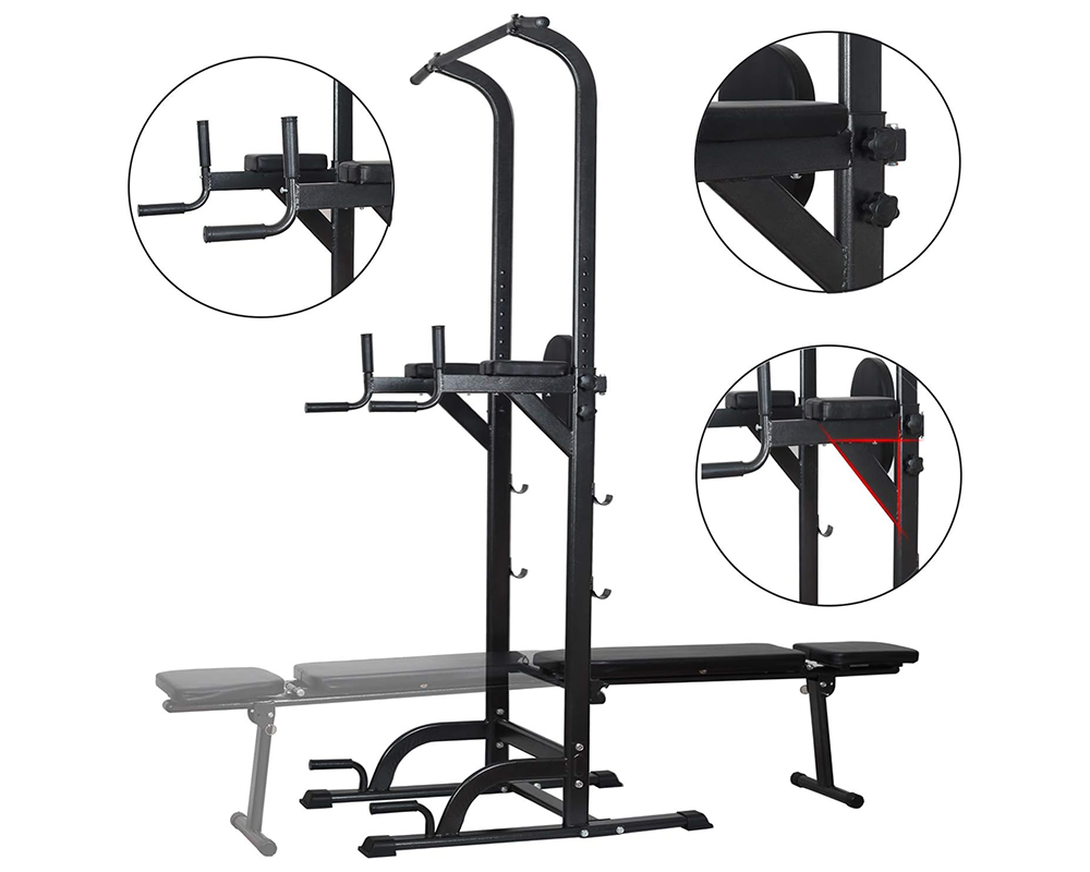 Power Tower Dip Station Pull Up Bar for Home Gym