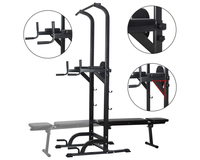 Thumbnail for Power Tower Dip Station Pull Up Bar for Home Gym