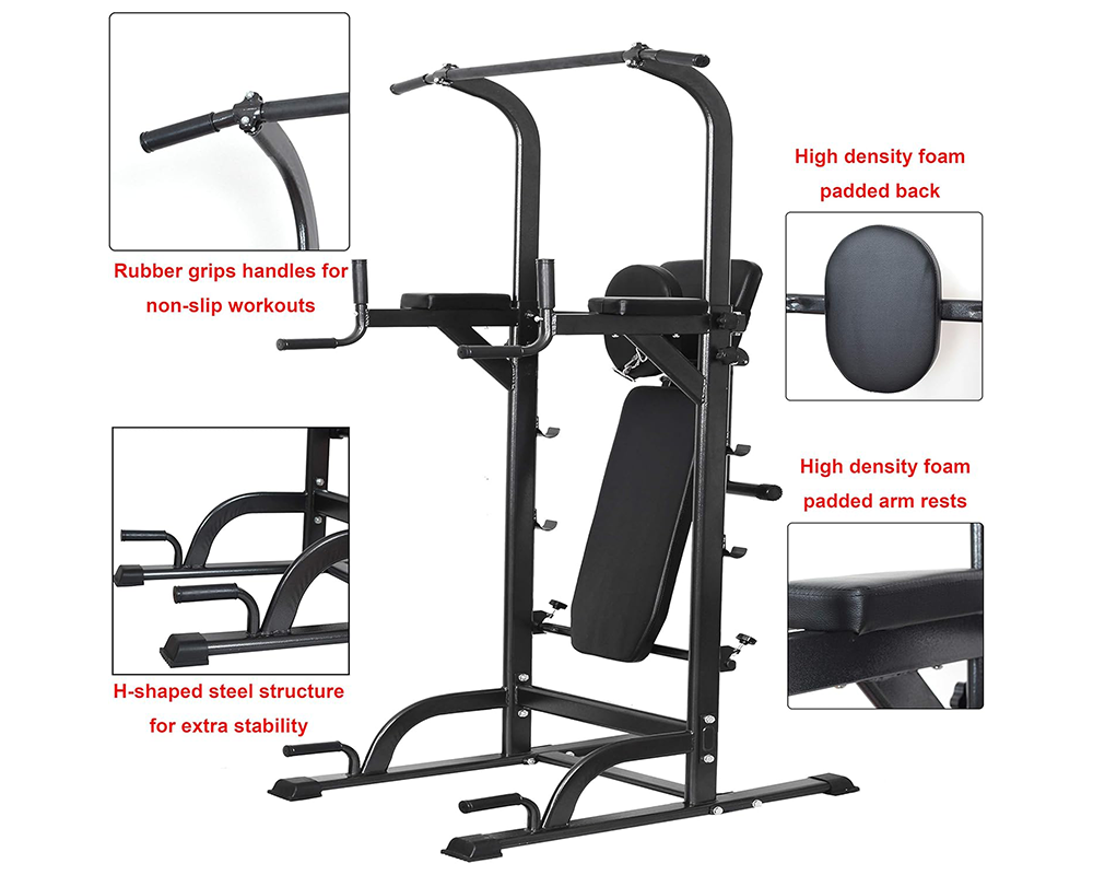 Power Tower Dip Station Pull Up Bar for Home Gym