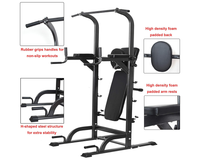 Thumbnail for Power Tower Dip Station Pull Up Bar for Home Gym