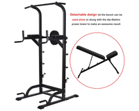 Thumbnail for Power Tower Dip Station Pull Up Bar for Home Gym