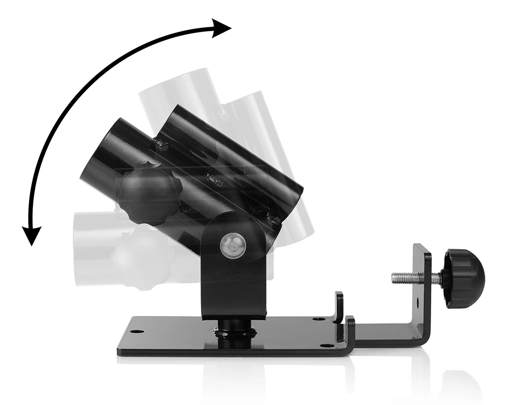 Close-up of locking knob on landmine platform