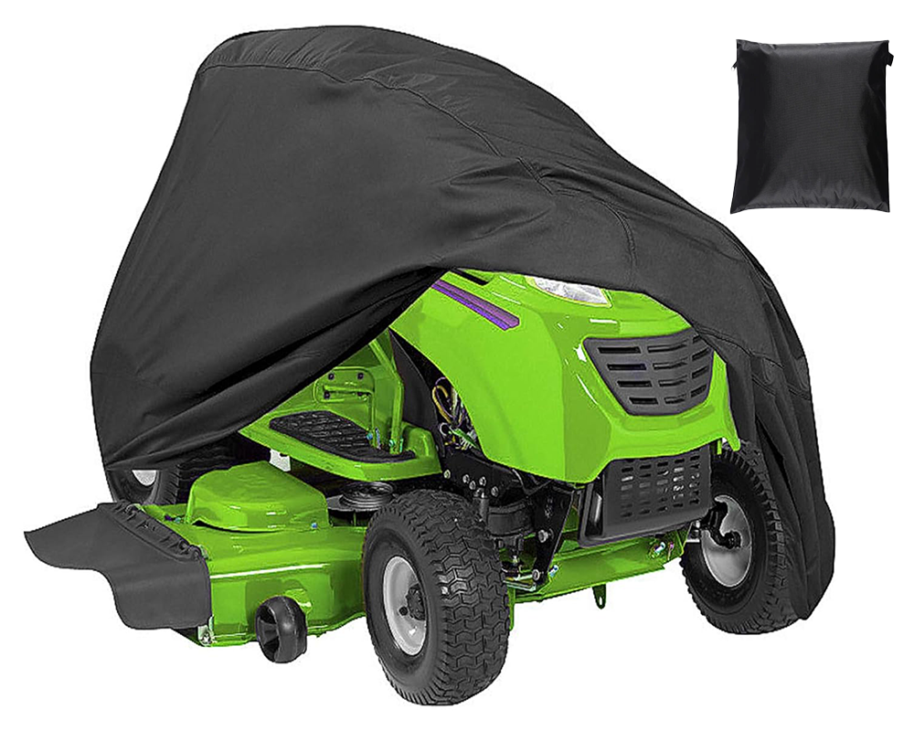 Side view showing full mower coverage