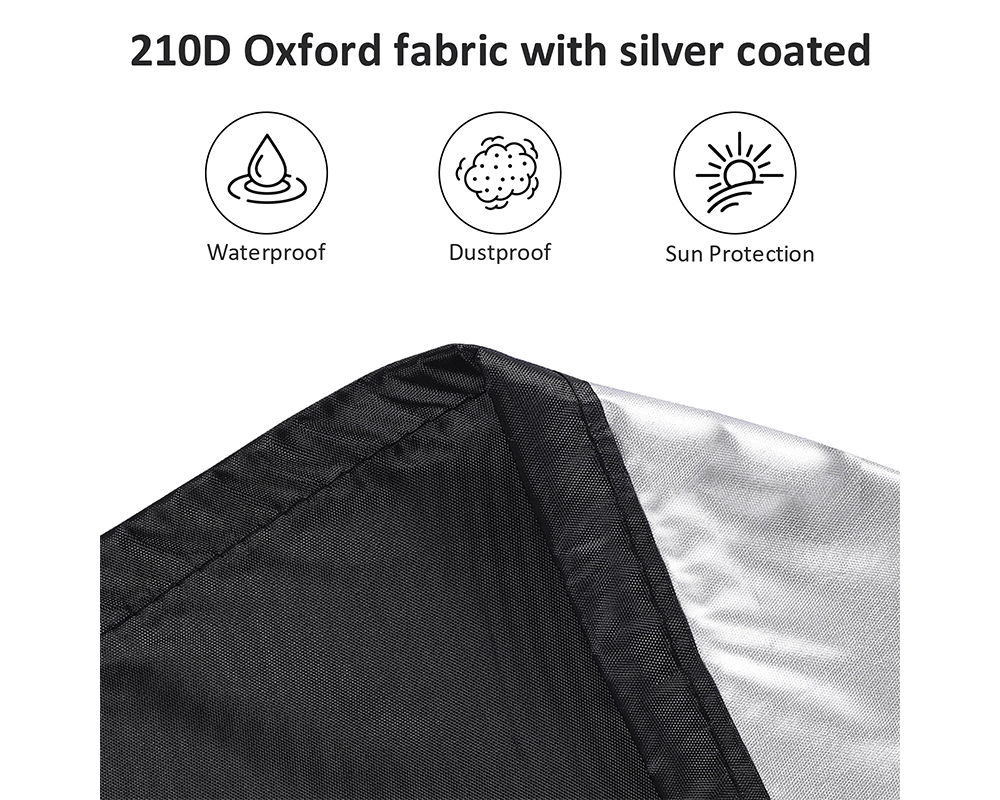 Folded mower cover with storage bag