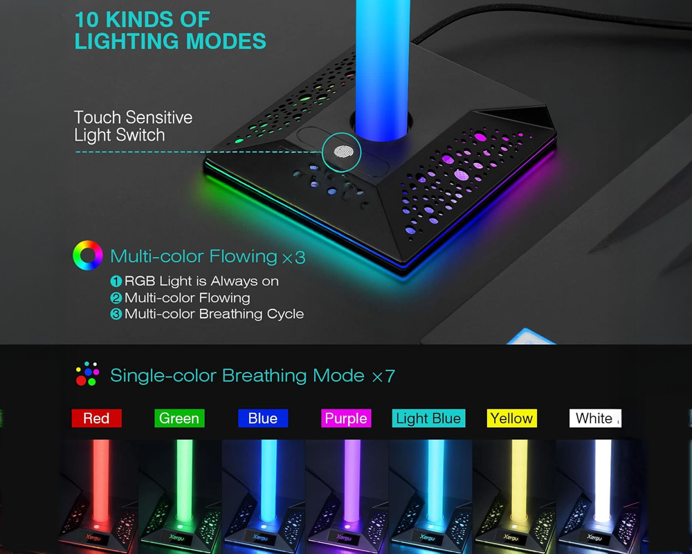 RGB Gaming Headphone Stand