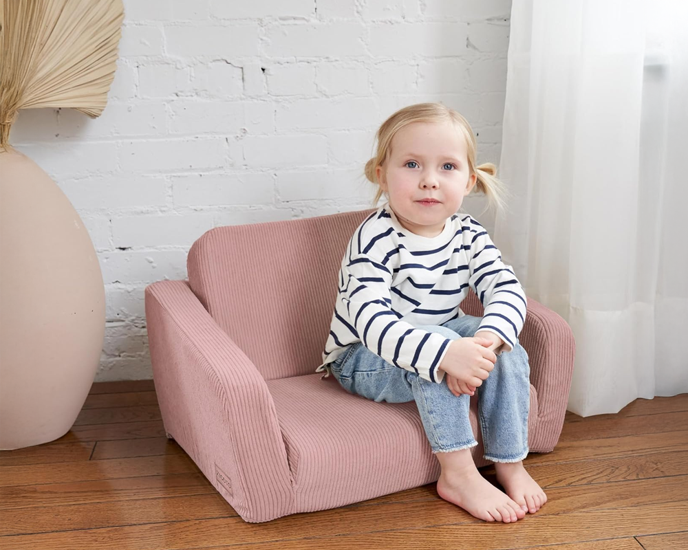 Kids convertible chair with cozy armrests