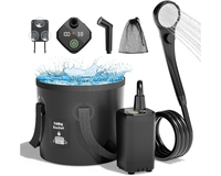 Thumbnail for Portable Camping Shower Kit with Folding Bucket