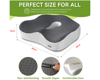 Thumbnail for Light grey memory foam cushion close-up
