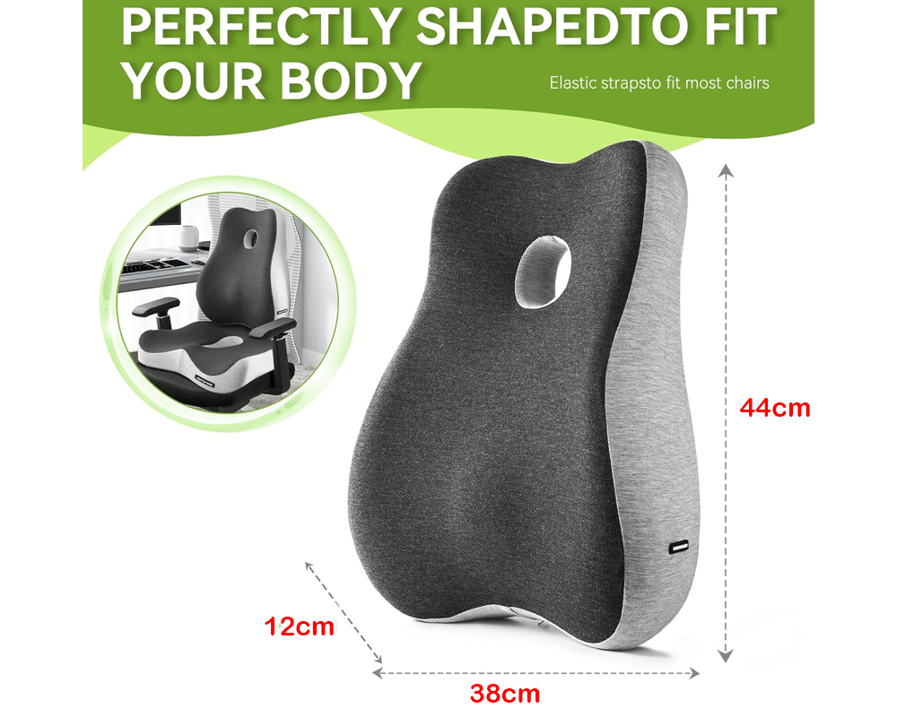 Removable cotton cover on lumbar pillow
