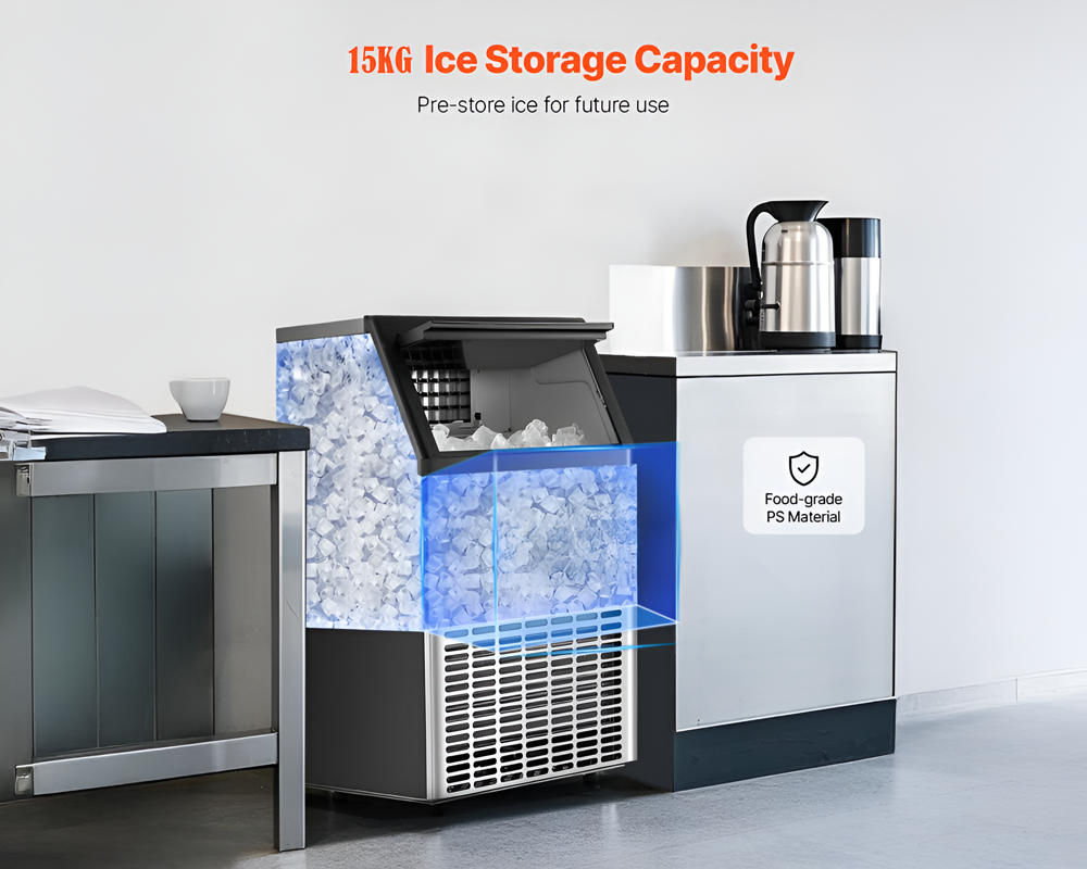 Ice storage bin with 15kg capacity