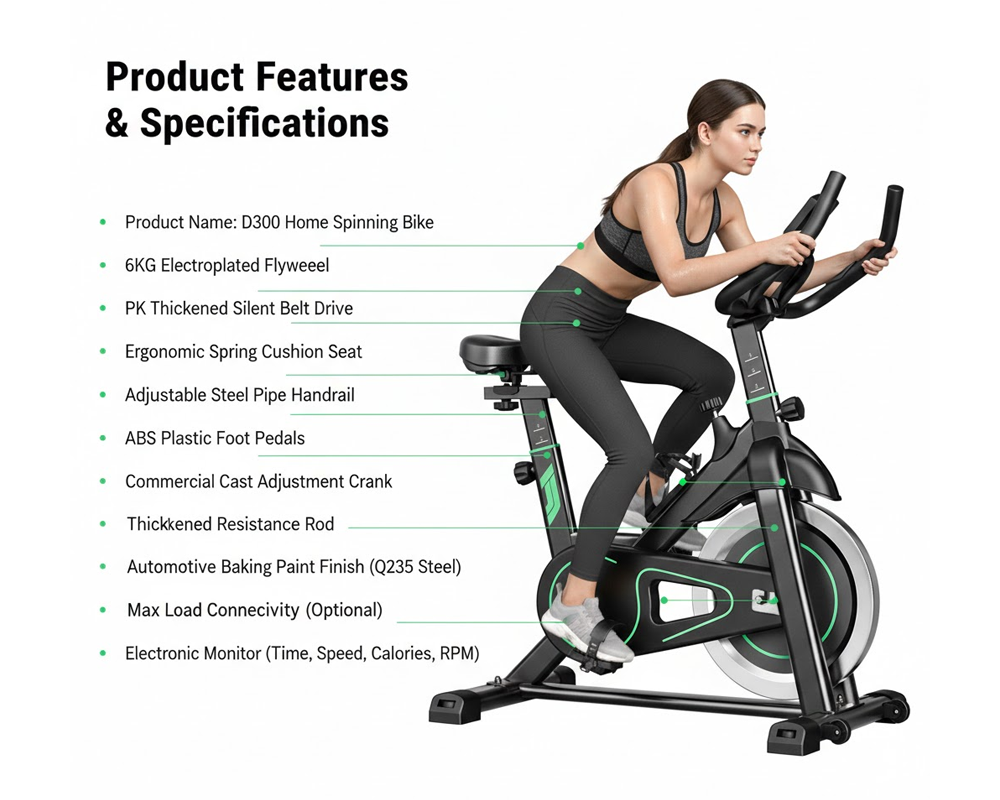 Exercise Bike foam-covered steel handrails detail
