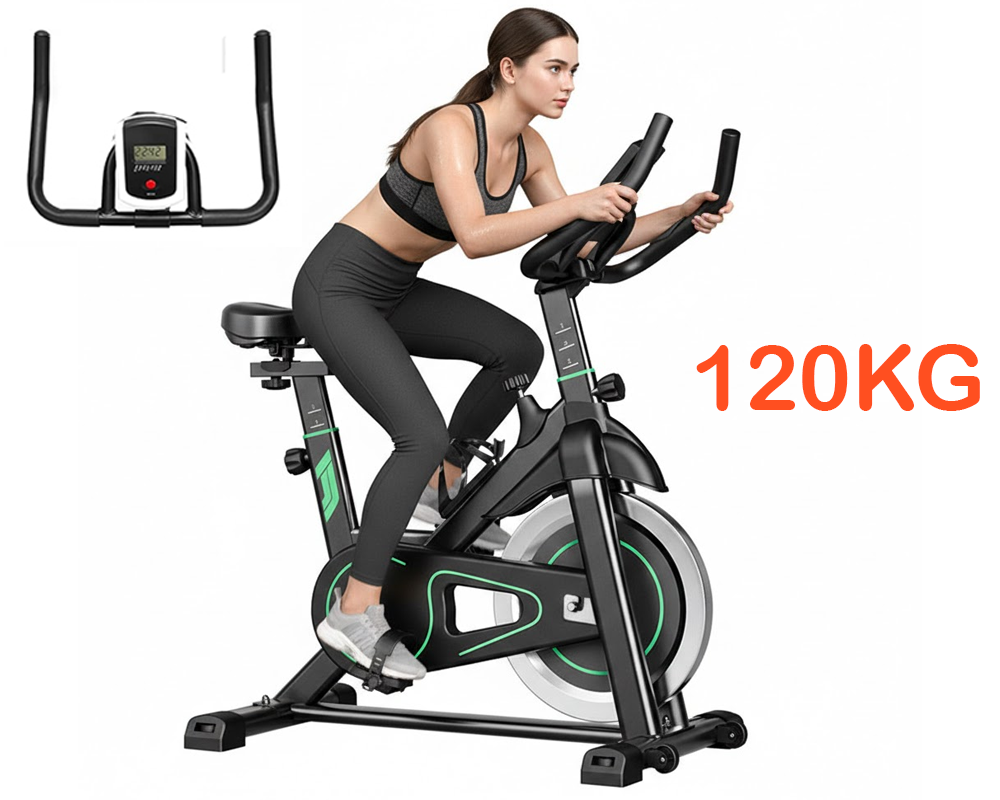 Heavy Duty Exercise Spin Bike side view showing frame
