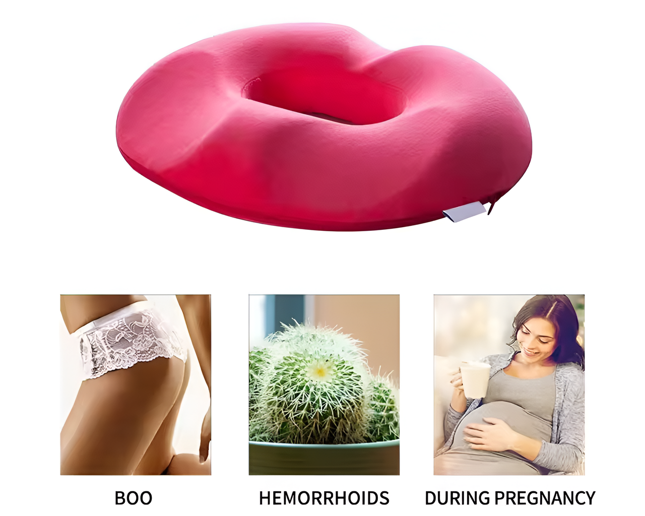 Memory Foam Donut Seat Cushion breathable fabric