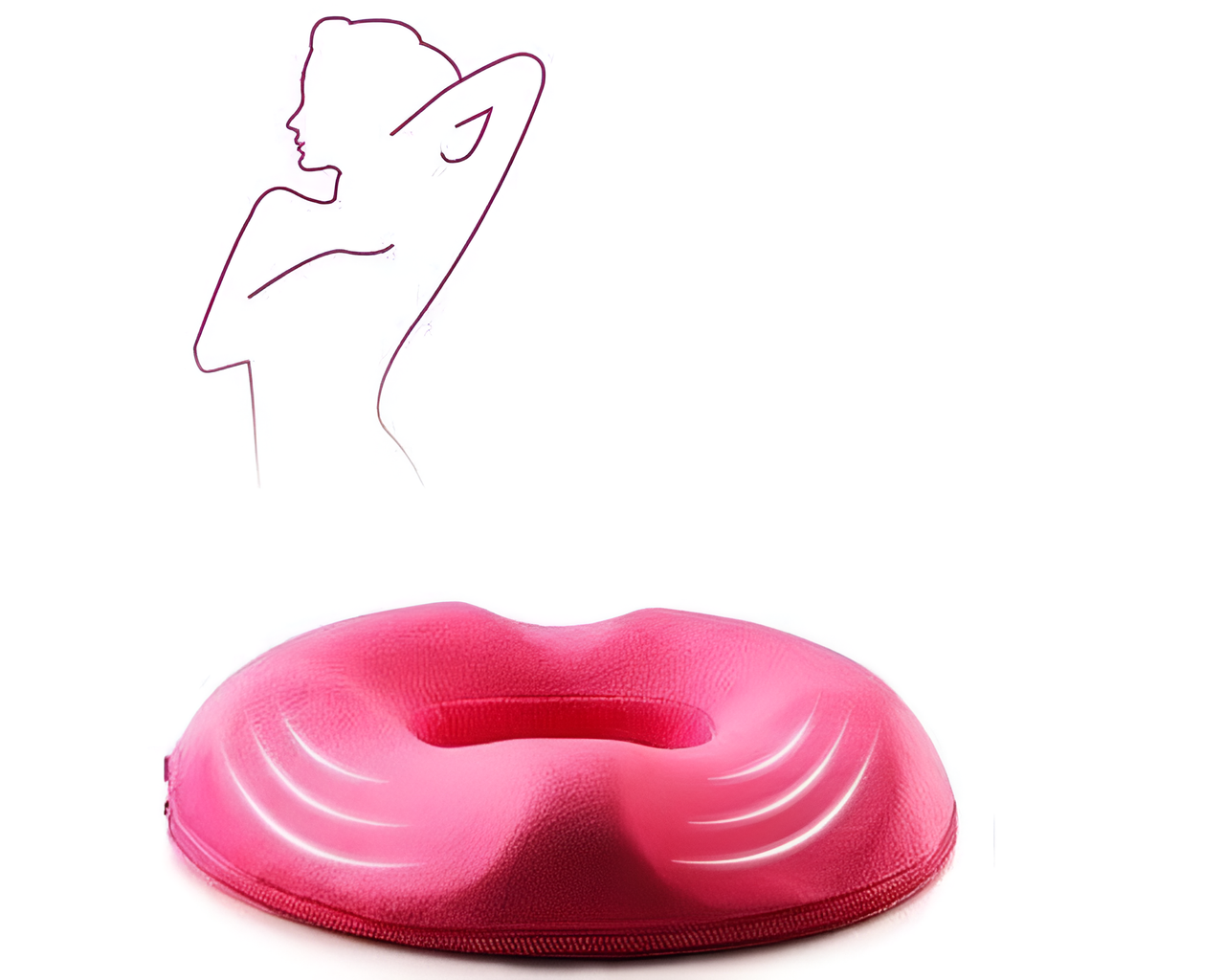 Memory Foam Donut Seat Cushion high-density foam core